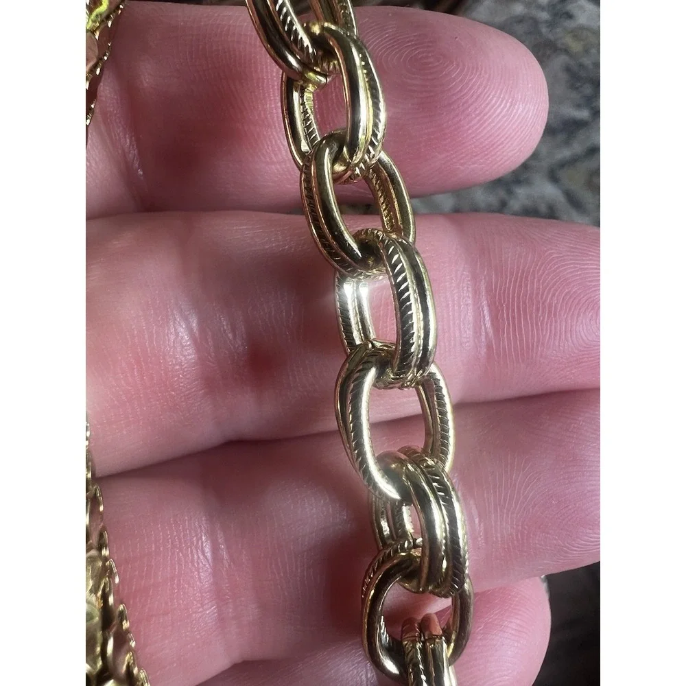 Whiting & Davis Dragonscale Snake Mesh Long Necklace Belt Vintage French Coins